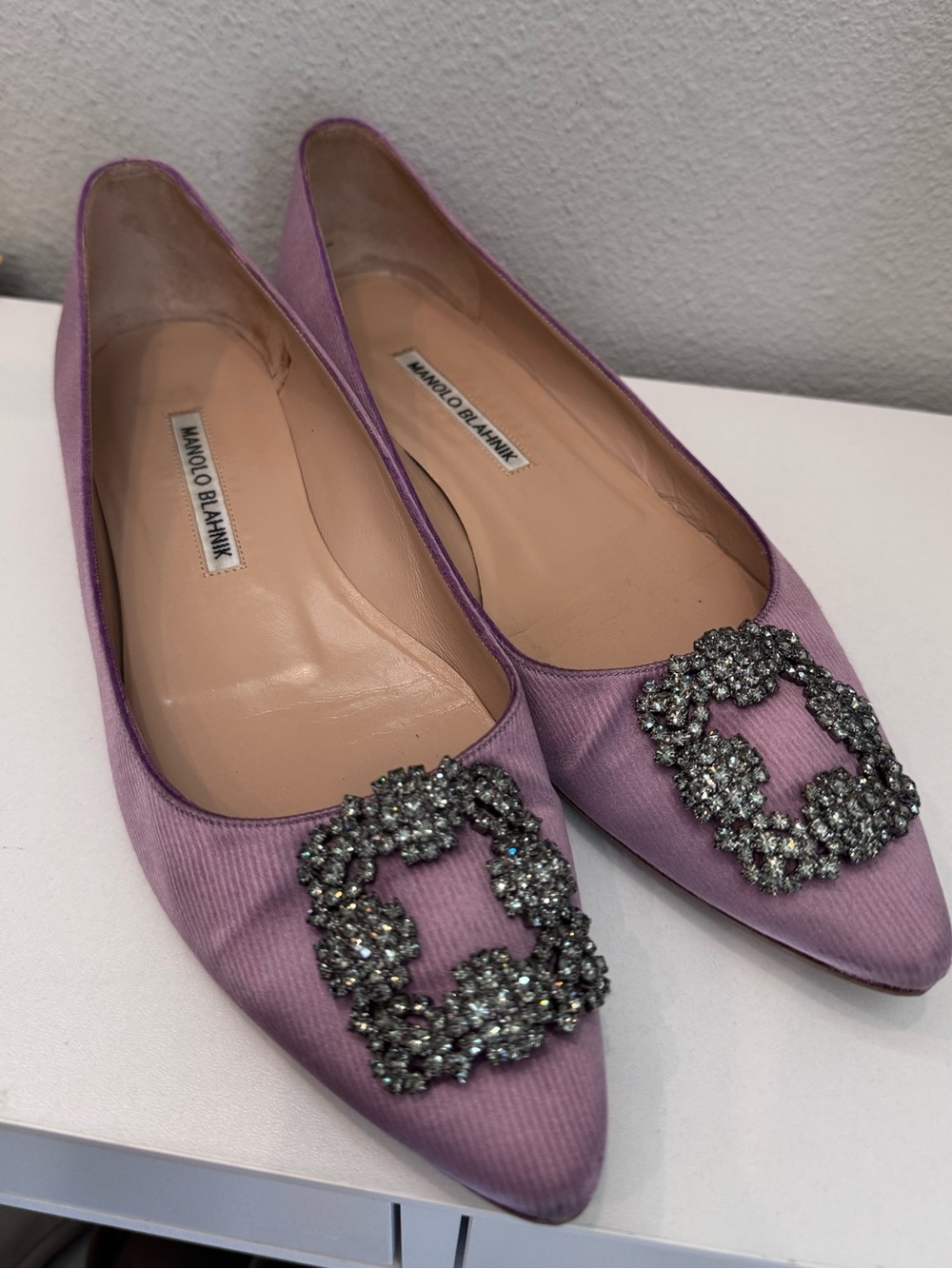 Manolo Blahnik Lilac Flats